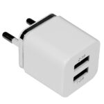 Φορτιστής USB 2 Θέσεων Wall Adapter 2.1A & 1A 5V DC Λευκός με Χρώμιο GloboStar 69996 - Image 2