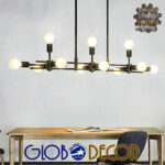 GloboStar® FERUM 01098 Μοντέρνο Industrial Φωτιστικό Οροφής Πολύφωτο Μαύρο Μεταλλικό Ράγα Μ113 x Π26 x Υ85cm - Image 7