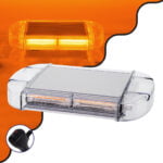 GloboStar® 85177 PRO Series Φάρος Σήμανσης Οχήματος Οδικής Βοήθείας για Αυτοκίνητα & Φορτηγά 6 Προγραμμάτων Φωτισμού STROBE LED COB 60W DC 10-30V Αδιάβροχος IP66 Πορτοκαλί - Image 2
