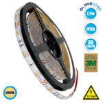 GloboStar® 70112 Ταινία LED SMD 5050 5m 7.2W/m 30LED/m 742lm/m 120° DC 12V Αδιάβροχη IP65 Θερμό Λευκό 3000K