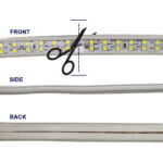 GloboStar® 70510 Wide Ταινία Διπλής Σειράς Epistar LED SMD 2835 1m 24W/m 180LED/m 3360lm/m 120° DC 230V Αδιάβροχη IP68 Ψυχρό Λευκό 6000K Dimmable - Image 5