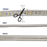 GloboStar® 70511 Wide Ταινία Διπλής Σειράς Epistar LED SMD 2835 1m 24W/m 180LED/m 3288lm/m 120° DC 230V Αδιάβροχη IP68 Φυσικό Λευκό 4500K Dimmable - Image 5