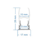 GloboStar® GLASSBOARD-PROFILE 70812-3M Προφίλ Αλουμινίου - Βάση & Ψύκτρα Ταινίας LED με Λευκό Γαλακτερό Κάλυμμα - Χρήση για Μοριακό Φωτισμό Γυαλιού Πάχους 10mm - Πατητό Κάλυμμα - Ασημί - 3 Μέτρα - Πακέτο 5 Τεμαχίων - Μ300 x Π1.7 x Υ3cm - Image 7