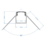 GloboStar® PLASTERBOARD-PROFILE 70822-3M Προφίλ Αλουμινίου - Βάση & Ψύκτρα Ταινίας LED με Μαύρο Φιμέ Κάλυμμα - Χωνευτή Γωνιακή Χρήση σε Εξωτερική Γωνία Γυψοσανίδας - Trimless - Πατητό Κάλυμμα - Ασημί - 3 Μέτρα - Πακέτο 5 Τεμαχίων - Μ300 x Π4.5 x Υ2cm - Image 5