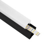 GloboStar® SURFACEPENDANT-PROFILE 70832-3M Προφίλ Αλουμινίου - Βάση & Ψύκτρα Ταινίας LED με Λευκό Γαλακτερό Κάλυμμα - Επιφανειακή & Κρεμαστή Χρήση - Πατητό Κάλυμμα - Μαύρο - 3 Μέτρα - Μ300 x Π3.5 x Υ7.4cm - Image 4