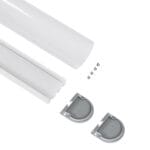 GloboStar® SURFACEPENDANT-PROFILE 70871-3M Προφίλ Αλουμινίου - Βάση & Ψύκτρα Ταινίας LED με Λευκό Γαλακτερό Κάλυμμα - Επιφανειακή & Κρεμαστή Χρήση - Πατητό Κάλυμμα - Λευκό - 3 Μέτρα - Μ300 x Π4.5 x Υ4.2cm - Image 3