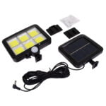GloboStar® 71463 Αυτόνομος Ηλιακός Προβολέας LED 120 6 x COB 35W 1800lm με Ενσωματωμένη Μπαταρία 2400mAh - Φωτοβολταϊκό Πάνελ με Αισθητήρα Ημέρας-Νύχτας - PIR Αισθητήρα Κίνησης Αδιάβροχο IP65 Ψυχρό Λευκό 6000K - Image 9