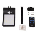 GloboStar® 71466 Αυτόνομο Ηλιακό Φωτιστικό Τοίχου LED SMD 3W 550lm με Ενσωματωμένη Μπαταρία 2200mAh - Φωτοβολταϊκό Πάνελ - Ρυθμιζόμενη Βάση Στήριξης - Αισθητήρα Ημέρας-Νύχτας PIR Αισθητήρα Κίνησης και Ασύρματο Χειριστήριο IR Αδιάβροχο IP56 Ψυχρό Λευκό - Image 6