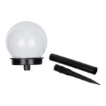 GloboStar® 71472 Αυτόνομο Ηλιακό Φωτιστικό LED SMD 1W 100lm με Ενσωματωμένη Μπαταρία 300mAh - Φωτοβολταϊκό Πάνελ με Αισθητήρα Ημέρας-Νύχτας Αδιάβροχο IP65 Φανάρι Κήπου Στρογγυλό Ψυχρό Λευκό 6000K - Image 3