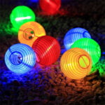 GloboStar® 71597 Αυτόνομο Ηλιακό Φωτιστικό Υφασμάτινη Μωβ Μπάλα Φ30cm LED SMD 1W 100lm με Ενσωματωμένη Μπαταρία 1200mAh - Φωτοβολταϊκό Πάνελ με Αισθητήρα Ημέρας-Νύχτας Αδιάβροχο IP65 Ψυχρό Λευκό 6000K - Image 5