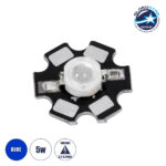 GloboStar® 73754 High Power Star LED - Υψηλής Ισχύος Star LED 5W DC 3.2V Μπλε Φ2 x Υ0.6cm - 2 Χρόνια Εγγύηση
