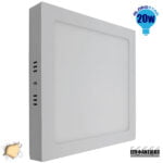 Πάνελ PL LED Οροφής Εξωτερικό Τετράγωνο 20W 230v 1820lm 180° Θερμό Λευκό 3000k GloboStar 01889