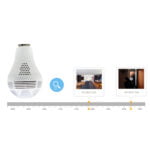 GloboStar® 76073 WIFI 2.4G IP CAMERA 2.0MP 1080P - Έξυπνη Κρυφή IP Κάμερα WiFi 1080P Fish Eye 360° 3W LED σε Σχήμα Λάμπας με Ντουί και Βάση E27 Smart Home - Image 11