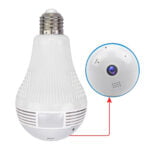 GloboStar® 76073 WIFI 2.4G IP CAMERA 2.0MP 1080P - Έξυπνη Κρυφή IP Κάμερα WiFi 1080P Fish Eye 360° 3W LED σε Σχήμα Λάμπας με Ντουί και Βάση E27 Smart Home - Image 3