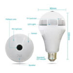 GloboStar® 76073 WIFI 2.4G IP CAMERA 2.0MP 1080P - Έξυπνη Κρυφή IP Κάμερα WiFi 1080P Fish Eye 360° 3W LED σε Σχήμα Λάμπας με Ντουί και Βάση E27 Smart Home - Image 5