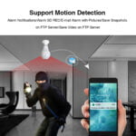 GloboStar® 76073 WIFI 2.4G IP CAMERA 2.0MP 1080P - Έξυπνη Κρυφή IP Κάμερα WiFi 1080P Fish Eye 360° 3W LED σε Σχήμα Λάμπας με Ντουί και Βάση E27 Smart Home - Image 6