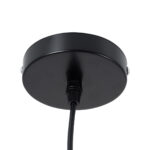 GloboStar® CALYPSO 01334-A Μοντέρνο Κρεμαστό Φωτιστικό Καμπάνα Μονόφωτο 1 x E27 IP20 Μαύρο & Χρυσό Μέταλλο με Μπεζ Ξύλο - Μ36 x Π36 x Υ30cm - Image 9