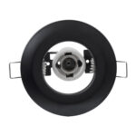 GloboStar® ALIBA 77841 Χωνευτή Στρογγυλή Μεταλλική Βάση Μπετού για Λάμπα R50 με Ντουί E14 AC 220-240V IP20 Φ9.2 x Υ9.5cm - Μαύρη - 5 Years Warranty - Image 3