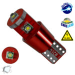 GloboStar® T10 W5W 04477 Λαμπτήρας LED T10 Can Bus με 3 CREE LED 12v 6000k