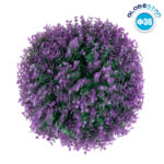GloboStar® 78521 Artificial - Συνθετικό Τεχνητό Διακοσμητικό Φυτό Θάμνος Πυξάρι Πράσινο - Μωβ Φ36cm
