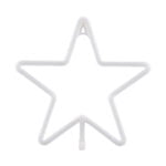 GloboStar® 78584 Φωτιστικό Ταμπέλα Φωτεινή Επιγραφή NEON LED Σήμανσης STAR 5W με Καλώδιο Τροφοδοσίας USB - Μπαταρίας 3xAAA (Δεν Περιλαμβάνονται) - Ψυχρό Λευκό 6000K - Image 3