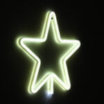 GloboStar® 78584 Φωτιστικό Ταμπέλα Φωτεινή Επιγραφή NEON LED Σήμανσης STAR 5W με Καλώδιο Τροφοδοσίας USB - Μπαταρίας 3xAAA (Δεν Περιλαμβάνονται) - Ψυχρό Λευκό 6000K - Image 6