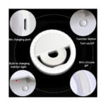 GloboStar® 79042 Selfie Ring Light LED SMD 2W 200 lm Λευκό Σώμα με Ενσωματωμένη Επαναφορτιζόμενη Μπαταρία 500mAh & Καλώδιο Φόρτισης Micro USB Ψυχρό Λευκό 6000 K για Κινητό Τηλέφωνο και Tablet Φ8.5 x Υ2.5cm - Image 10