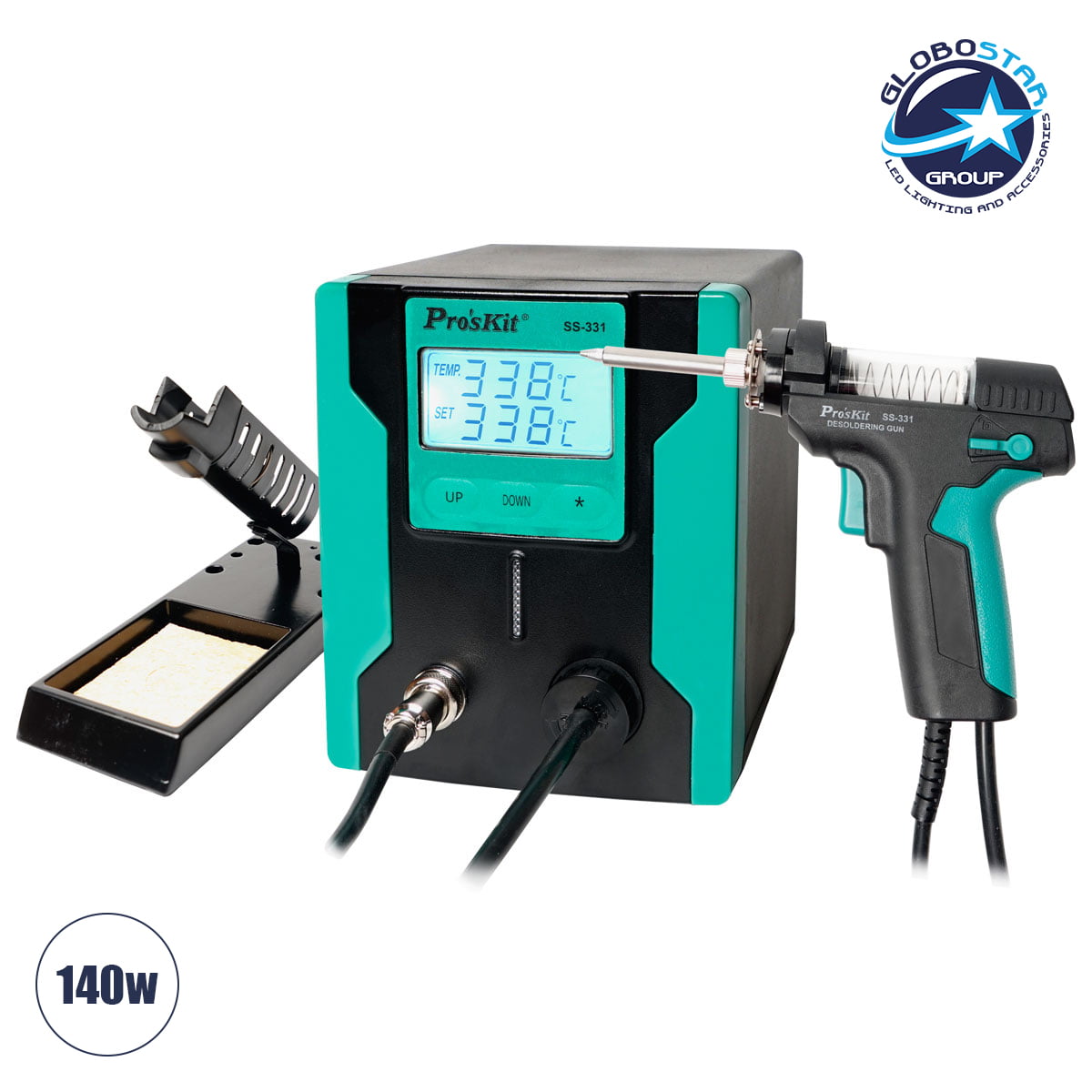 79994_1 GloboStar® 79994 Proskit SS-331H Desoldering Station - Επαγγελματικός Σταθμός Αποκόλλησης Ρεύματος 140W AC 220-240V με Ρύθμιση Θερμοκρασίας 160°C έως 480°C Μ13 x Π18.5 x Υ16cm - Image 1