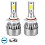 GloboStar® 82006 H10 C6 Line KIT Βασικού Φωτισμού Αυτοκινήτου & Φορτηγού 1st Generation Can-Bus Series LED CREE CXB COB 72W 7600lm DC 8-48V Αδιάβροχο IP65 Ψυχρό Λευκό 6000K - Image 2