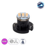 GloboStar® T4.2 81014 Λάμπα Αυτοκινήτου LED 3xSMD4014 0.6W 120lm 120° DC 12-16V  IP20 Μ1 x Π1 x Υ0.8cm Ροζ