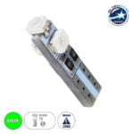 GloboStar® 22650 Λάμπα Αυτοκινήτου LED T5 3xSMD1210 0.9W 120lm 360° DC 12-16V IP20 Φ0.6 x Υ2cm Πράσινο
