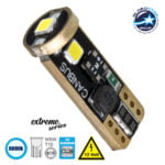 GloboStar® T10 W5W 81115 Λάμπα Αυτοκίνητου  3rd Generation Can-Bus Extreme Series LED 3 SMD 3030 3W 423lm 360° DC 12V IP20 Ψυχρό Λευκό 6000K