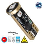GloboStar® T10 W5W 81116 Λάμπα Αυτοκίνητου  3rd Generation Can-Bus Extreme Series LED 3 SMD 3030 3W 360lm 360° DC 12V IP20 Κόκκινο