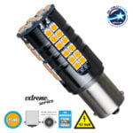 GloboStar® 1156 - BA15S - P21W 81251 Λάμπα Αυτοκίνητου  3rd Generation Can-Bus Extreme Series LED 66 SMD 3030 15W 1800lm 360° DC 12V IP20 Πορτοκαλί