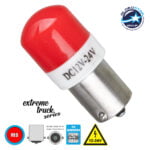 GloboStar® 1156 - BA15S - P21W 81266 Λάμπα Αυτοκινήτου & Φορτηγού  3rd Generation Can-Bus Extreme Truck Series LED 6 SMD 3030 3W 360lm 360° DC 12-24V IP20 Κόκκινο