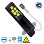 GloboStar® 81445 Λάμπα Αυτοκίνητου H3 2nd Generation Can-Bus Series LED 12 SMD 3030 4W 440lm 360° DC 12V IP20 Ψυχρό Λευκό 6000K