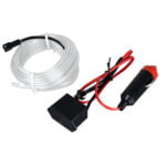 GloboStar® 82204 TUBE 360° Degree Διακοσμητική EL-Wire Neon Αυτοκινήτου Κορδόνι ΣΕΤ 3m 1W/3m 30lm/m 360° DC 12V με Βύσμα Αναπτήρα Αυτοκινήτου Αδιάβροχη IP68 Γαλάζιο - Image 3