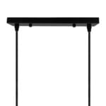 DIY Ροζέτα Φωτιστικού Μαύρη Ορθογώνια 300x50mm με 2 Τρύπες GloboStar 90820 - Image 2