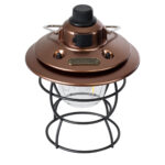 GloboStar® 85697 Αυτόνομο Φανάρι Camping LED 4W USB 2.0 με Επαναφορτιζόμενη Μπαταρία 1 x 18650 2000mAh Li-ion Power Bank IP20 Dimmable Καφέ με Διάφανο Γυαλί CCT Εναλλαγή Φωτισμού μέσω On/Off All In One Ψυχρό 6000K+Φυσικό 4500K+Θερμό 2700K Φ13.5 x Υ17.5cm - Image 3