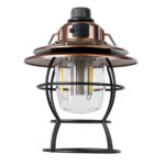 GloboStar® 85697 Αυτόνομο Φανάρι Camping LED 4W USB 2.0 με Επαναφορτιζόμενη Μπαταρία 1 x 18650 2000mAh Li-ion Power Bank IP20 Dimmable Καφέ με Διάφανο Γυαλί CCT Εναλλαγή Φωτισμού μέσω On/Off All In One Ψυχρό 6000K+Φυσικό 4500K+Θερμό 2700K Φ13.5 x Υ17.5cm - Image 4