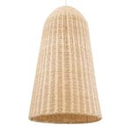 GloboStar® FAROL 01746 Boho Κρεμαστό Φωτιστικό Καμπάνα Μονόφωτο 1 x E27 IP20 Μπεζ Ξύλο - Μ60 x Π60 x Y100cm - Image 2