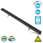 LED Wall Washer Αρχιτεκτονικού Φωτισμού 100cm GENIUS 48W CREE 24v 6720lm Δέσμης 10-30° Μοιρών Αδιάβροχο IP66 Θερμό Λευκό 3000k GloboStar 05109