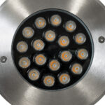 GloboStar® UNDERGROUND-SINA 90571 Χωνευτό Φωτιστικό Σποτ Δαπέδου LED 18W 1620lm 15° DC 24V Αδιάβροχο IP68 Φ20 x Υ11cm Θερμό Λευκό 2700K - Ανοξείδωτο Ατσάλι - 3 Χρόνια Εγγύηση - Image 7