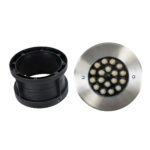 GloboStar® UNDERGROUND-SINA 90571 Χωνευτό Φωτιστικό Σποτ Δαπέδου LED 18W 1620lm 15° DC 24V Αδιάβροχο IP68 Φ20 x Υ11cm Θερμό Λευκό 2700K - Ανοξείδωτο Ατσάλι - 3 Χρόνια Εγγύηση - Image 9