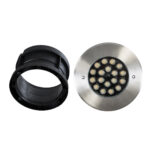 GloboStar® UNDERGROUND-SINA 90571 Χωνευτό Φωτιστικό Σποτ Δαπέδου LED 18W 1620lm 15° DC 24V Αδιάβροχο IP68 Φ20 x Υ11cm Θερμό Λευκό 2700K - Ανοξείδωτο Ατσάλι - 3 Χρόνια Εγγύηση - Image 10