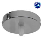 DIY Ροζέτα Φωτιστικού Νίκελ Χρώμιο Φ100 GloboStar 90802