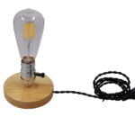 GloboStar® NOX SILVER 91046 Μοντέρνο Επιτραπέζιο Φωτιστικό Γραφείου Κομοδίνου Μονόφωτο με Ντουί E27 Ασημί και Διακόπτη ON/OFF Δρύινο Φ4 x Υ9cm - Image 3