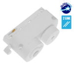 Μονοφασικός Connector 2 Καλωδίων Αντάπτορας Κρέμασης Φωτιστικών για Λευκή Ράγα Οροφής GloboStar 93122