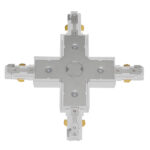 Διφασικός Connector 3 Καλωδίων Συνδεσμολογίας Cross (+) για Λευκή Ράγα Οροφής GloboStar 93135 - Image 2