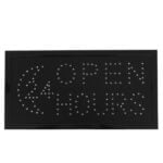 Φωτιστικό LED Σήμανσης OPEN 24 HOURS με Διακόπτη ON/OFF και Πρίζα 230v 48x2x25cm GloboStar 96305 - Image 2